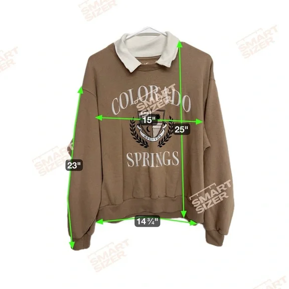 Hollister Colorado Springs Crest Sweatshirt Tan Pullover Women’s L - Picture 5 of 5